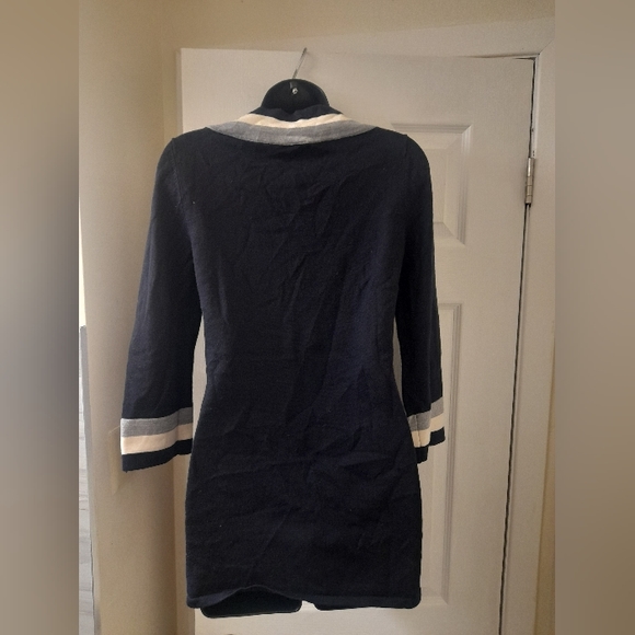 Tory Burch - Women's Knit Merino Wool Sweater - Blue/Multi - Small - Picture 5 of 7